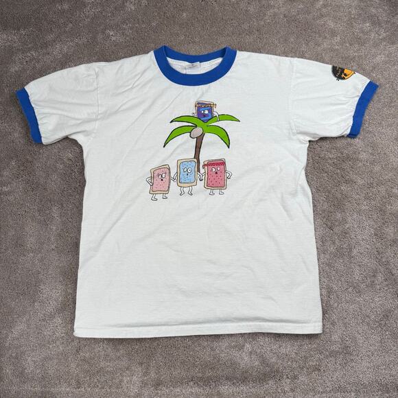 Vtg Kelloggs Pop Tarts Ringer Tee The Great Fruit Escape Promo Commercial Size M - Picture 1 of 4